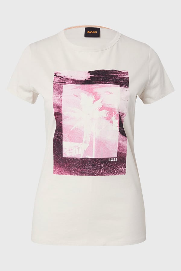 ΓΥΝΑΙΚΕΙΑ ΜΠΛΟΥΖΑ T-SHIRT BOSS - 118 ΕΚΡΟΥ